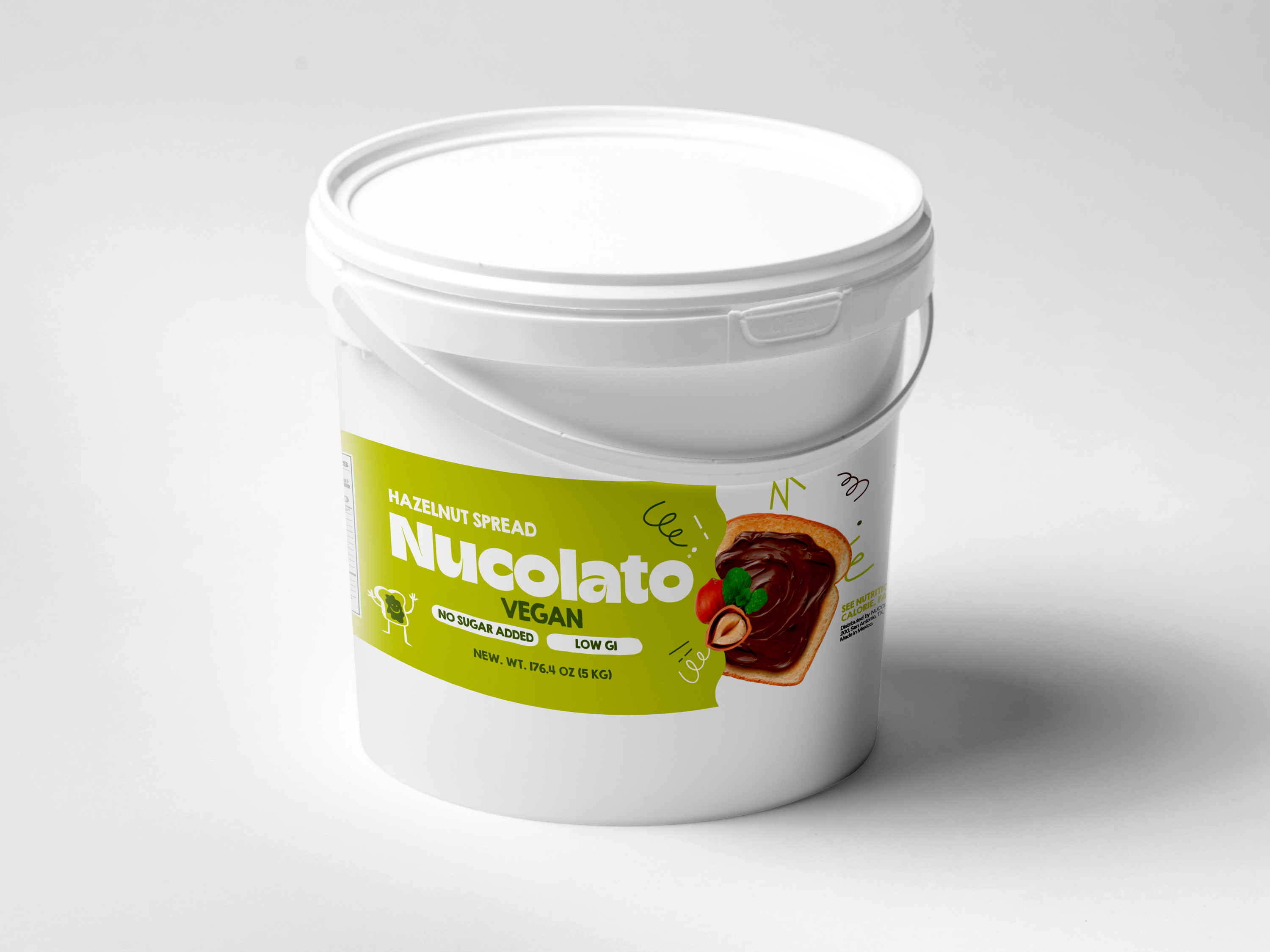 Cubeta de avellanas vegano